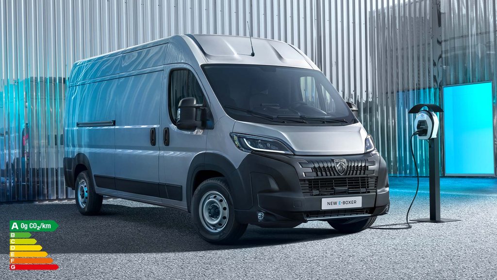 New PEUGEOT E-BOXER charging at a private terminal